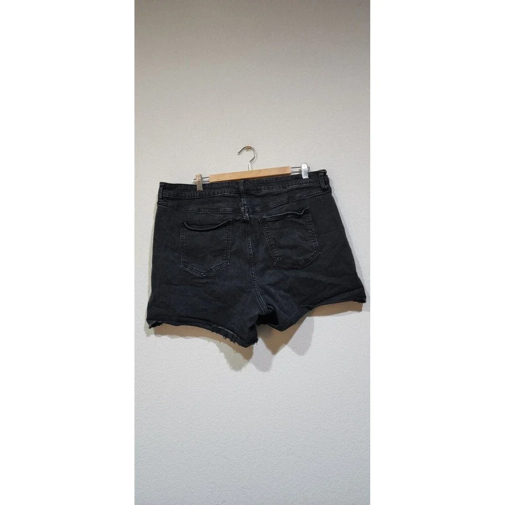Torrid Womens Shorts Black Denim Vintage Stretch Mid Cheeky Cut Off Plus Size 20